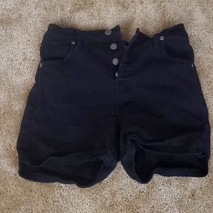 black high waisted shorts